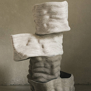 Корзина Лорена Каналс (Lorena Canals) "Точеный камень", коричневая, 30 х 25 см